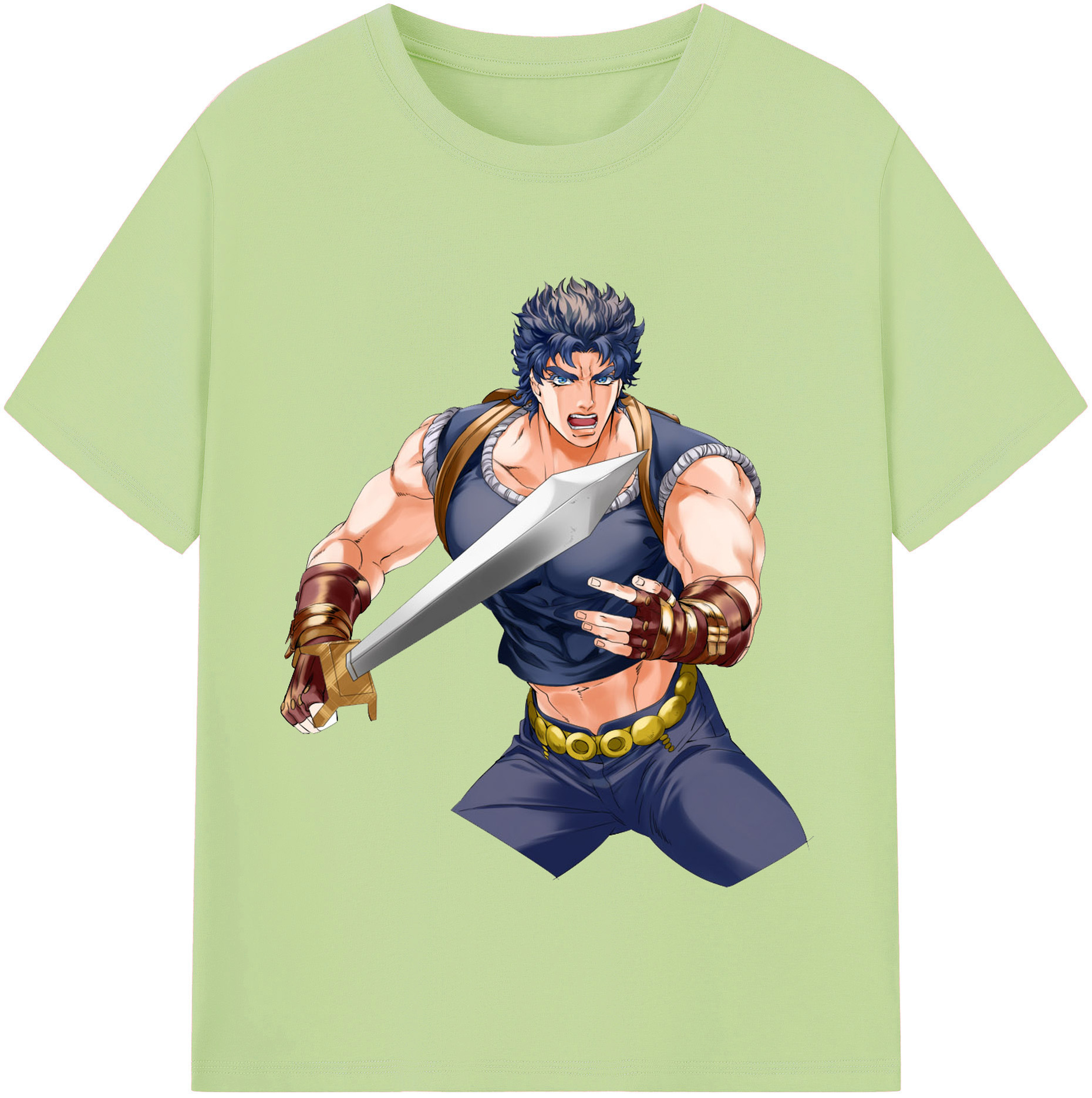 （画像用） ジョジョの奇妙な冒険 /ジョナサン?ジョースター JoJo's Bizarre Adventure Jonathan Joestar 綿100％半袖Tシャツ（フロントプリント）